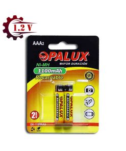 Pila Recargable AAA 1100mAh (2 pilas) DH-1100AAA OPALUX