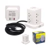 Adaptador Tipo Torre De 8 Tomas + 2 USB Tipo A + 1 Usb Tipo C OP-TW8 OPALUX